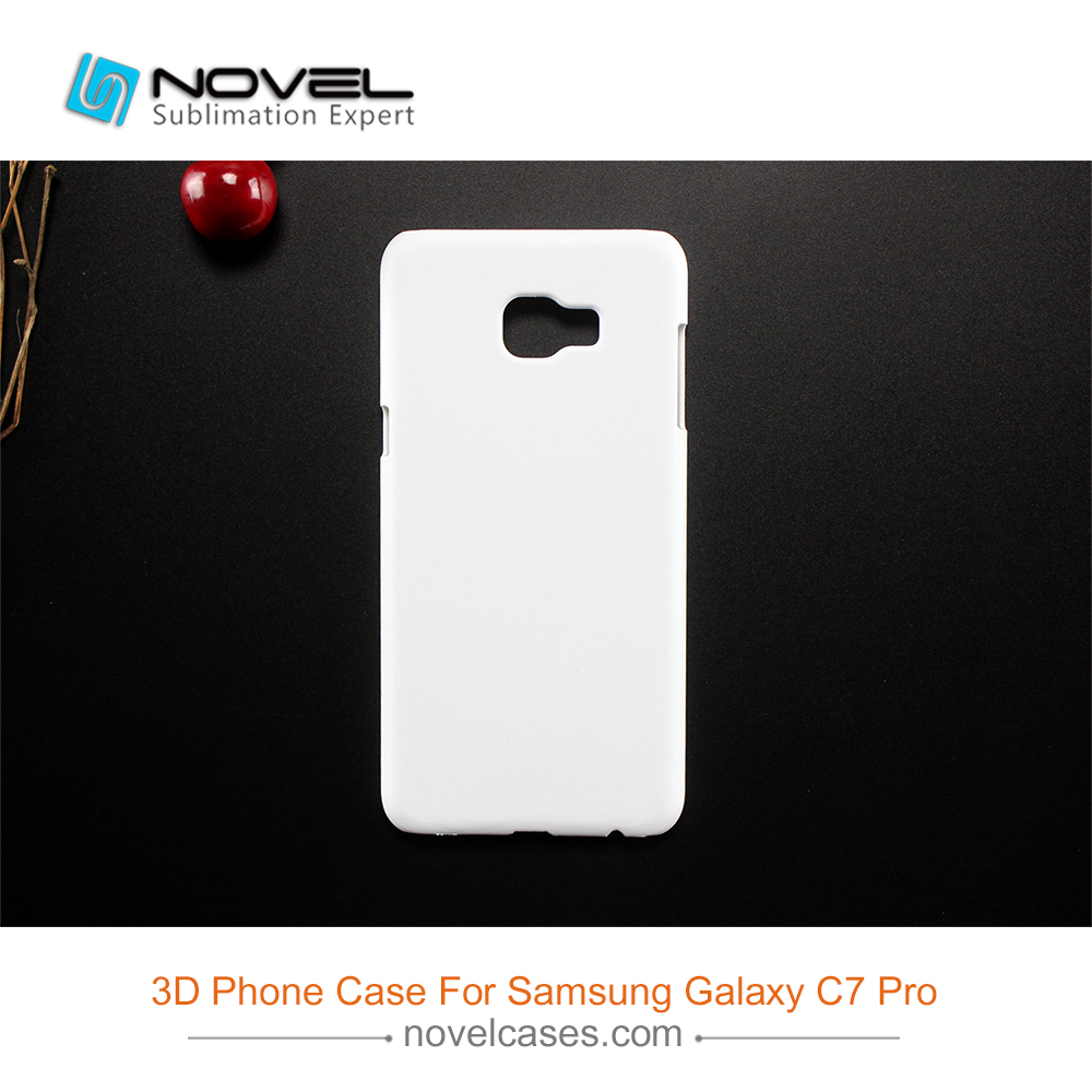 For Galaxy C7 Pro Sublimation 3D Blank Plastic Phone Case