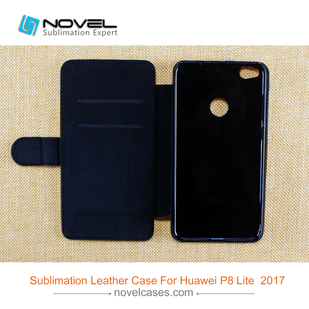 2017 Newest Sublimation Leather Wallet for Huawei P8 Lite 2017