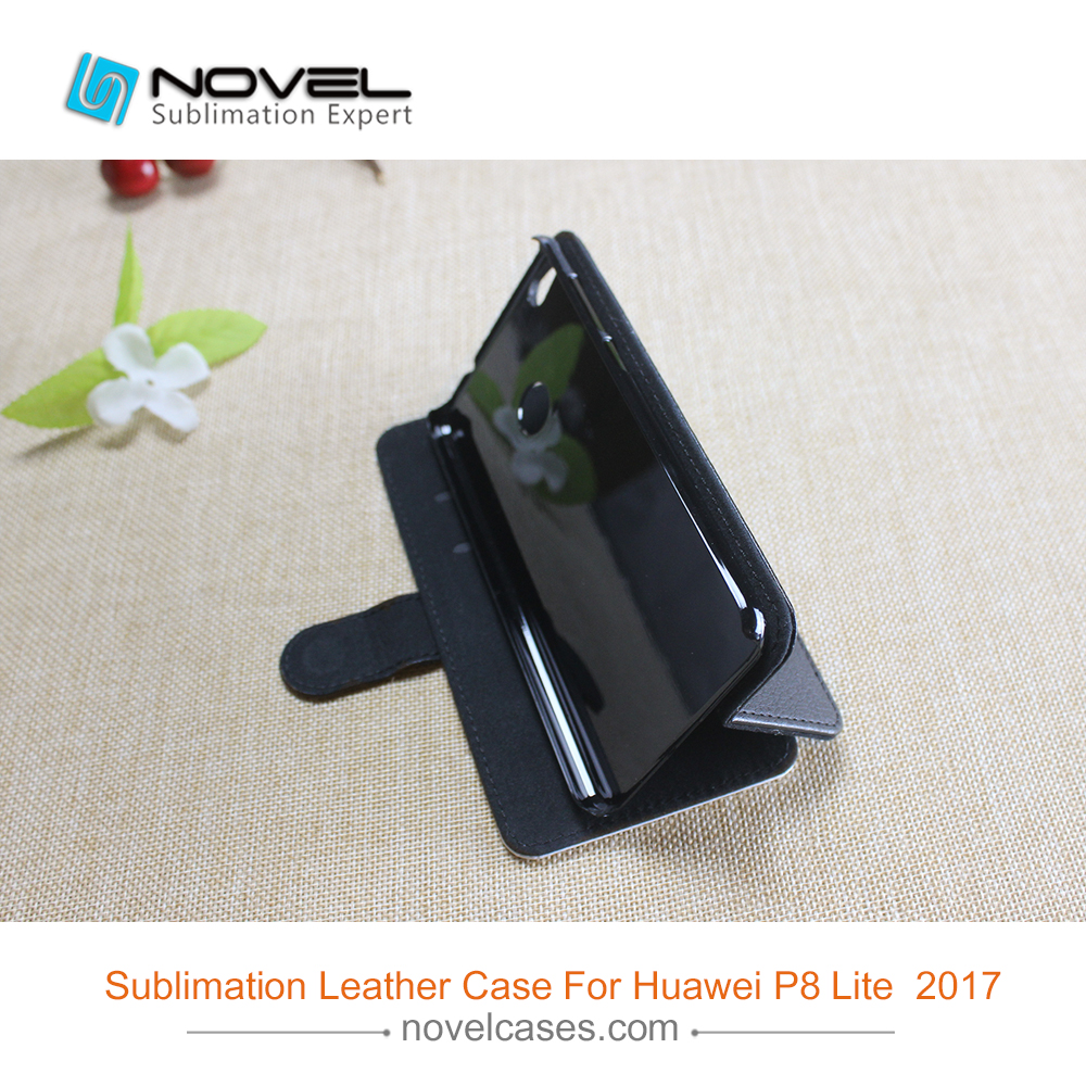 2017 Newest Sublimation Leather Wallet for Huawei P8 Lite 2017