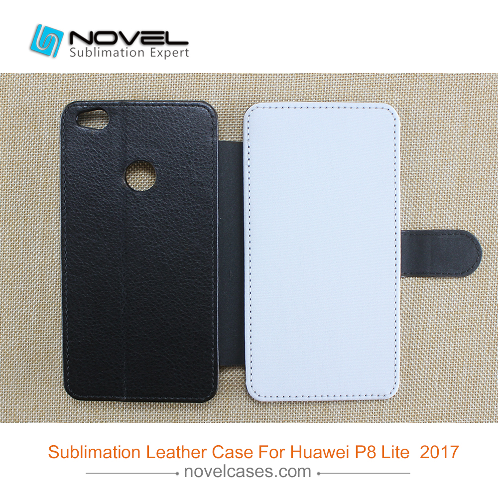 2017 Newest Sublimation Leather Wallet for Huawei P8 Lite 2017