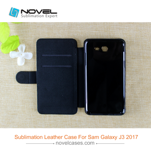 Premium Sublimation Leather Wallet for Sam-Sung Galaxy J3 2017, J320