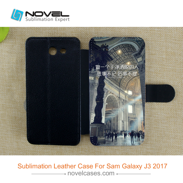 Premium Sublimation Leather Wallet for Sam-Sung Galaxy J3 2017, J320