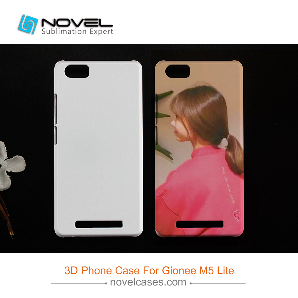 For Gionee M5 Lite Sublimation Blank 3D Plastic Phone Back Shell Case