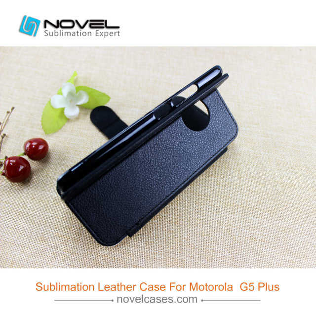 New Arrival!!! Sublimation Phone Wallet For Moto-Rola G5 Plus, PU Leather Phone Case