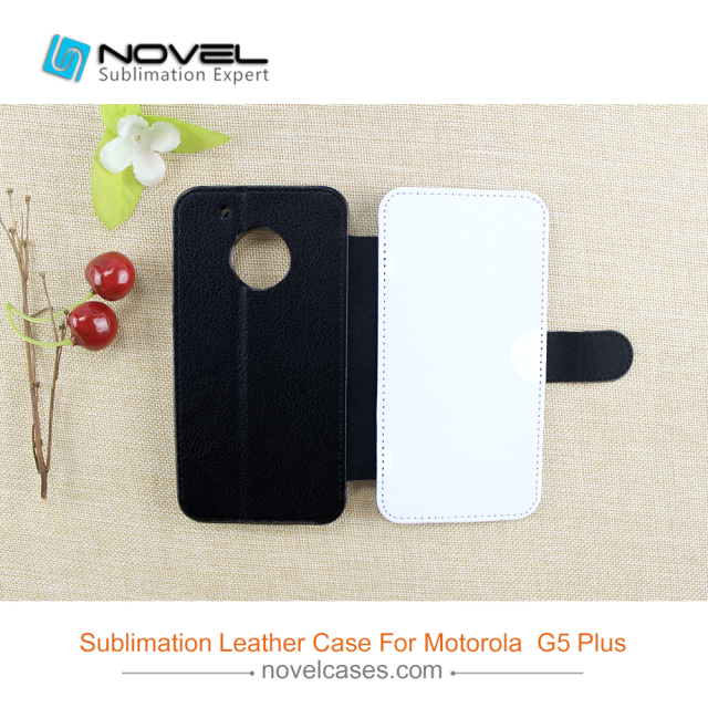 New Arrival!!! Sublimation Phone Wallet For Moto-Rola G5 Plus, PU Leather Phone Case