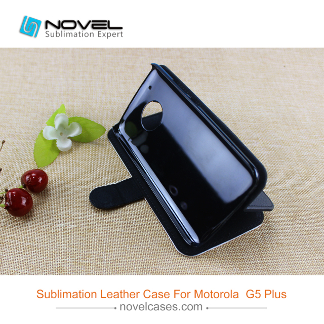 New Arrival!!! Sublimation Phone Wallet For Moto-Rola G5 Plus, PU Leather Phone Case