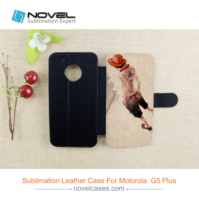 New Arrival!!! Sublimation Phone Wallet For Moto-Rola G5 Plus, PU Leather Phone Case