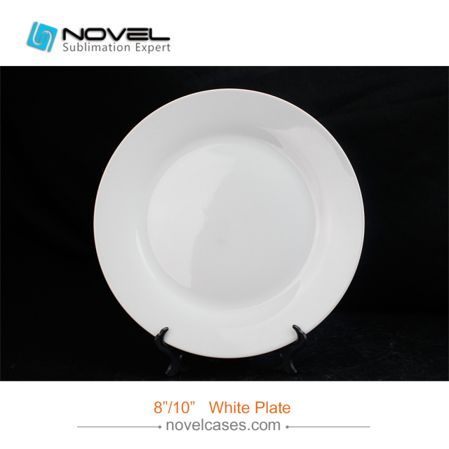 DIY 10 Inch Sublimation Blank White Plate For Digital Photo Printing