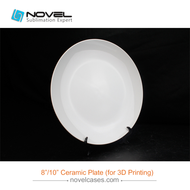 High Quality Sublimation Blank 8 Inch Ceramic White Plate
