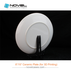 High Quality Sublimation Blank 10" Ceramic White Plate