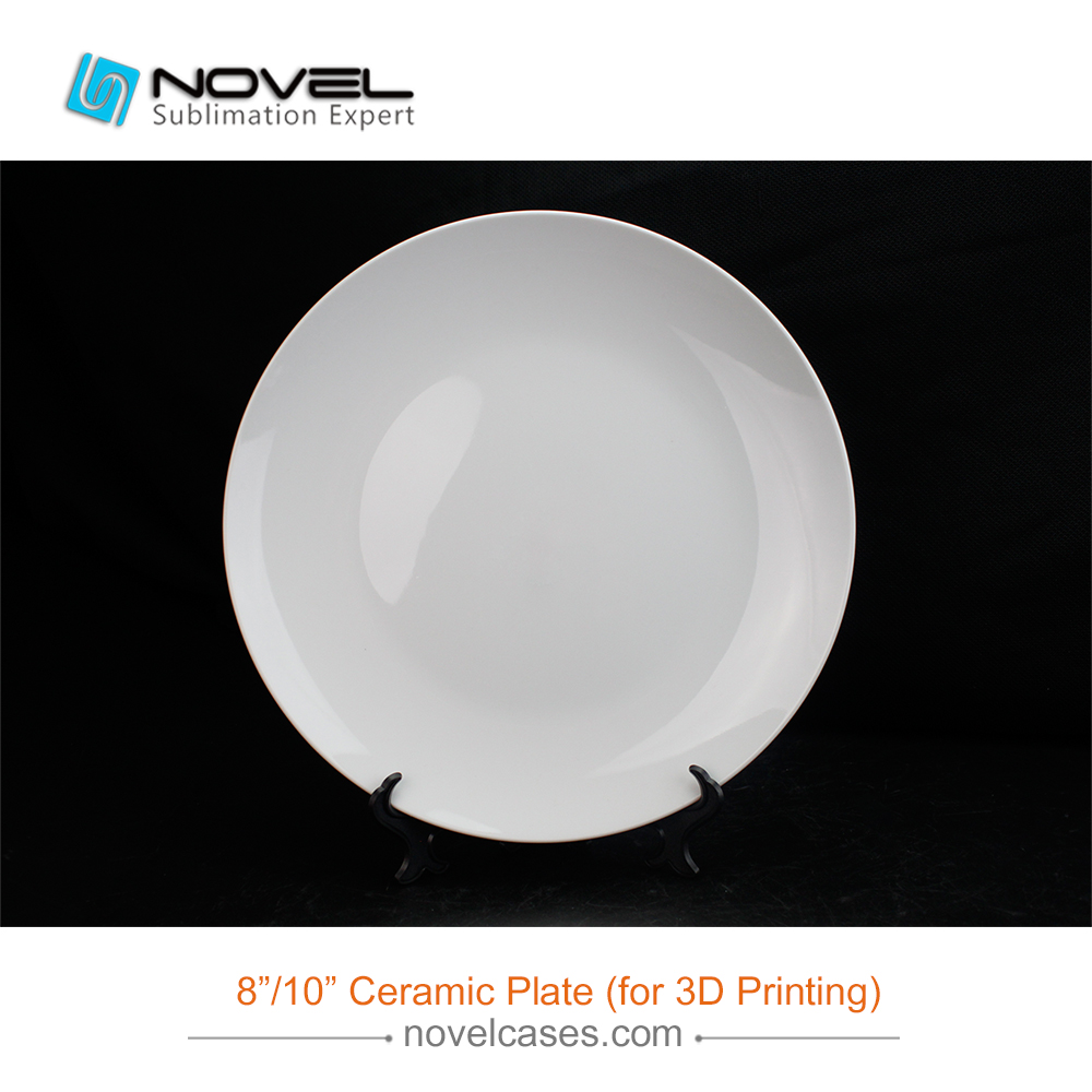 High Quality Sublimation Blank 10" Ceramic White Plate