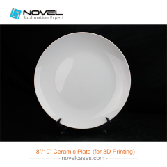 High Quality Sublimation Blank 8 Inch Ceramic White Plate