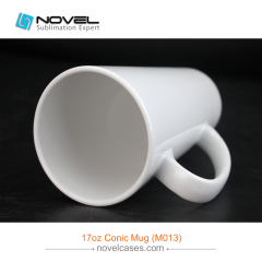 Wholesale Sublimation Blank White Ceramic 17oz Conical Mug