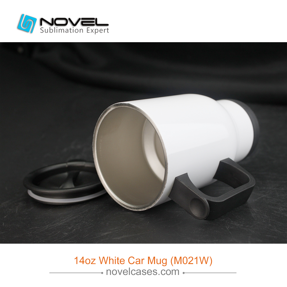 14OZ Stainless Steel White Car Sublimation Mug