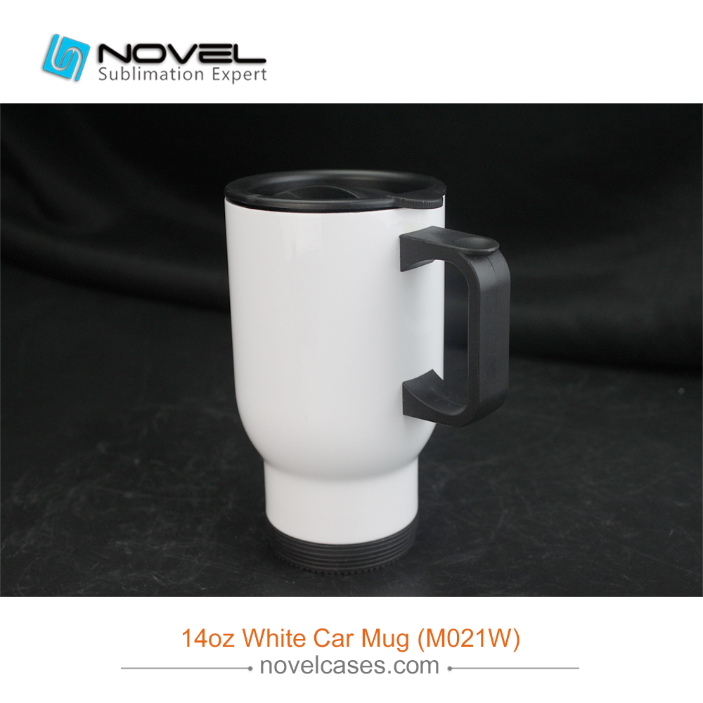 14OZ Stainless Steel White Car Sublimation Mug
