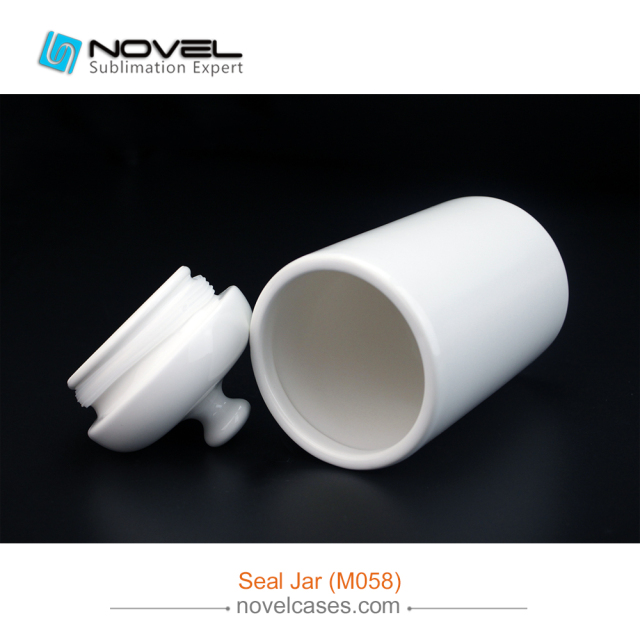 Custom Sublimation Blank Ceramic Seal Pot,White Seal Pot