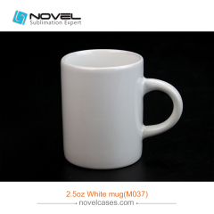 2.5 OZ Sublimation Mini Ceramic White Mug
