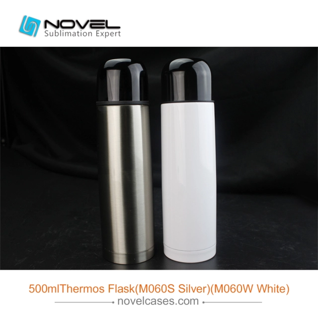500ml White Sublimation Blank Thermos Flask,Custom Thermos Bottle