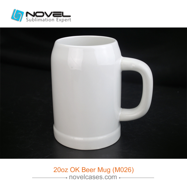 Premium Sublimation Photo Ceramic 20oz OK Beer White Mug