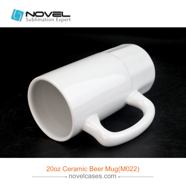 20oz Sublimation Blank White Ceramic Beer Mug