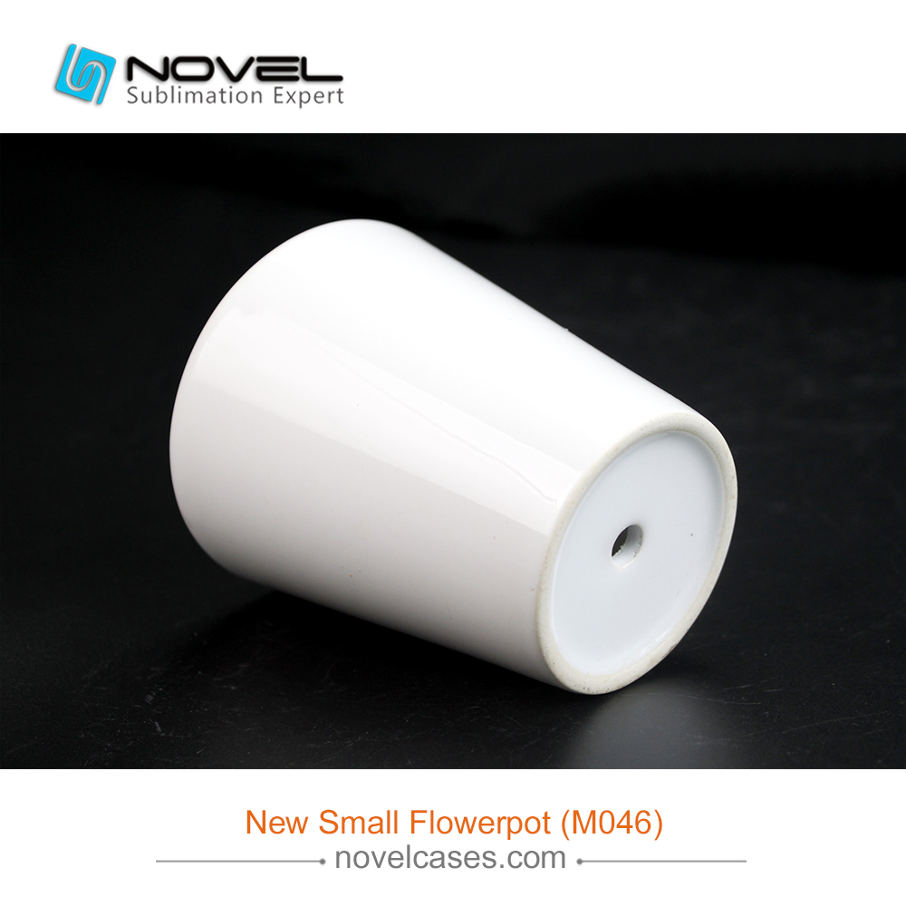 DIY Design Sublimation White Ceramic New Small Flowerpot