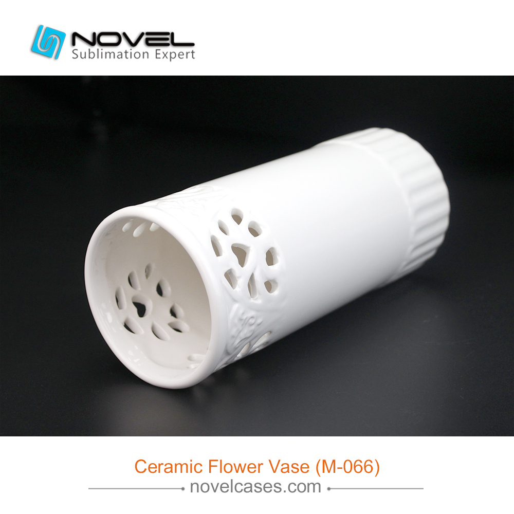 Hot Popular Sublimation White Ceramic Flower Vase,DIY Flower Bottle