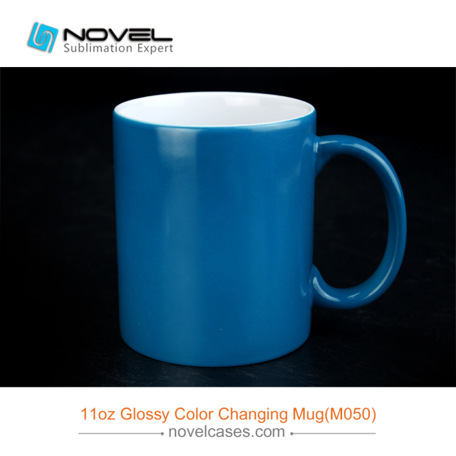 11oz Sublimation Ceramic Changing Color Mug,Glossy Color Changing Cup