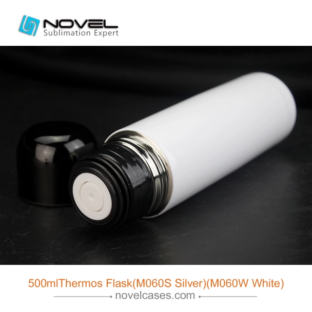 500ml White Sublimation Blank Thermos Flask,Custom Thermos Bottle