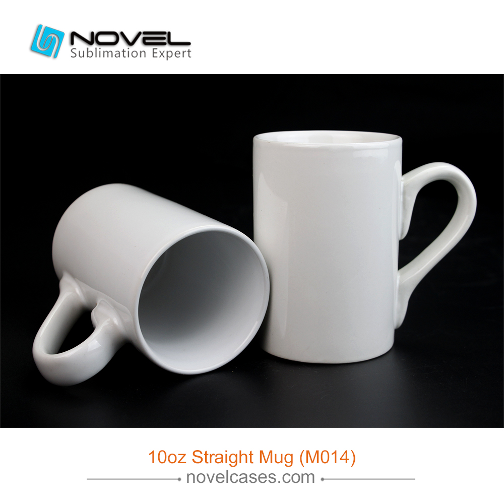 10 oz White Sublimation Photo Printing Straight Mug
