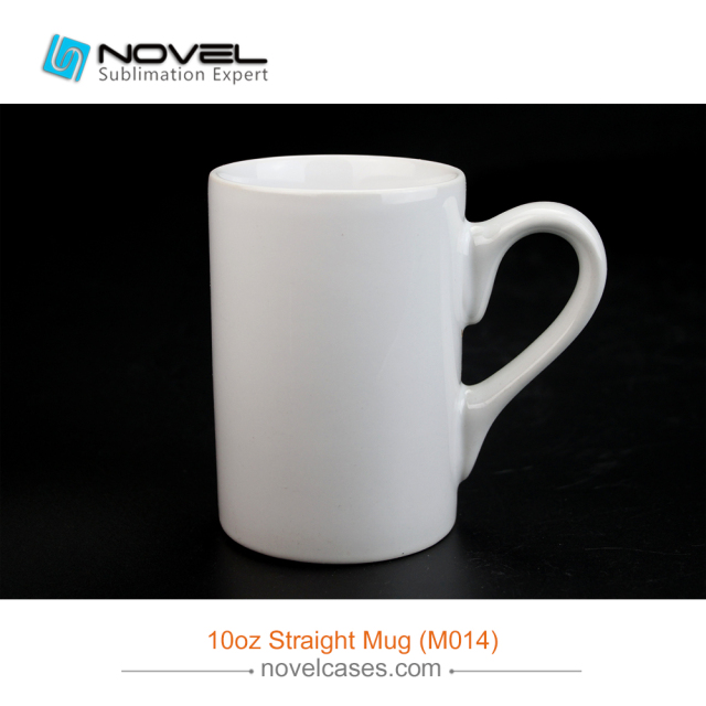 10 oz White Sublimation Photo Printing Straight Mug