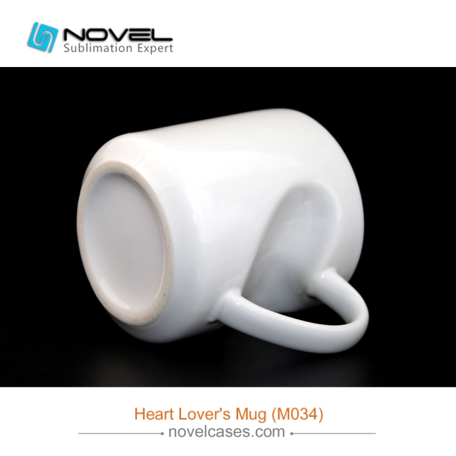 Sublimation Blank Heart Shape Handled White Mug