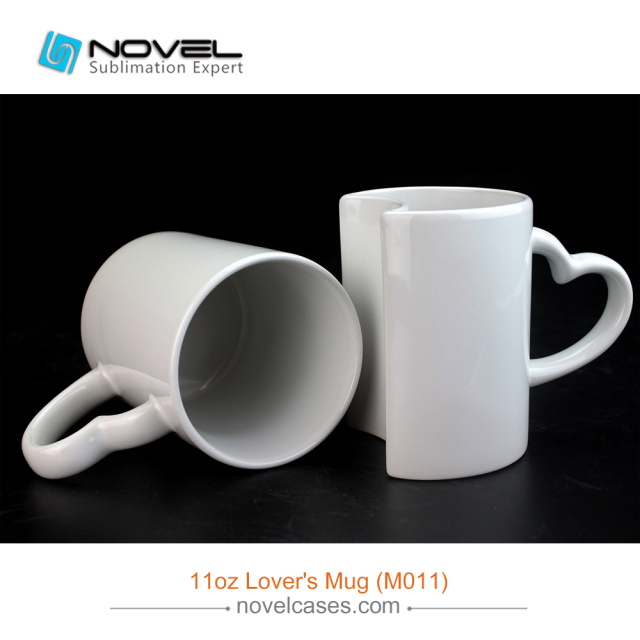 11OZ Sublimation White Ceramic Sublimation Lovers Mug,Couple Coffee Cup