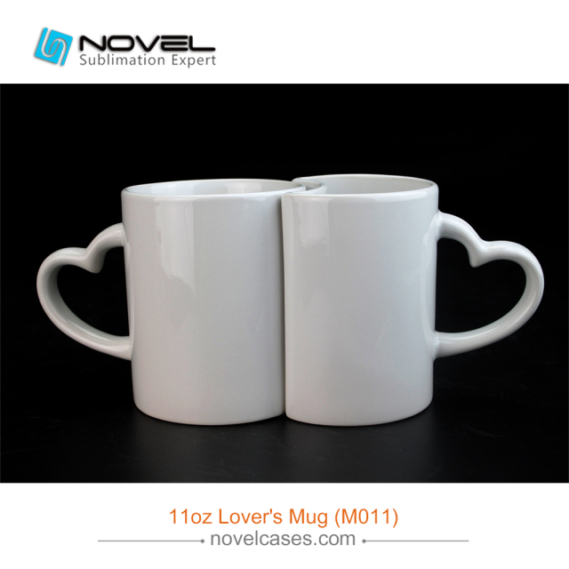 11OZ Sublimation White Ceramic Sublimation Lovers Mug,Couple Coffee Cup