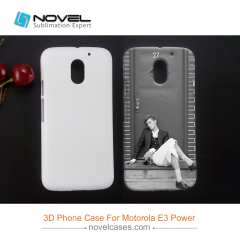 3D Sublimation Blank PC Phone Cover For Moto-rola E3 Power