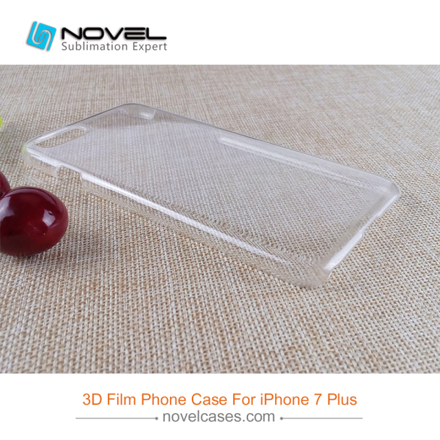 New Sublimation Clear 3D Film Polyglass Case For iPhone 8 Plus(Compatible iPhone 7+)