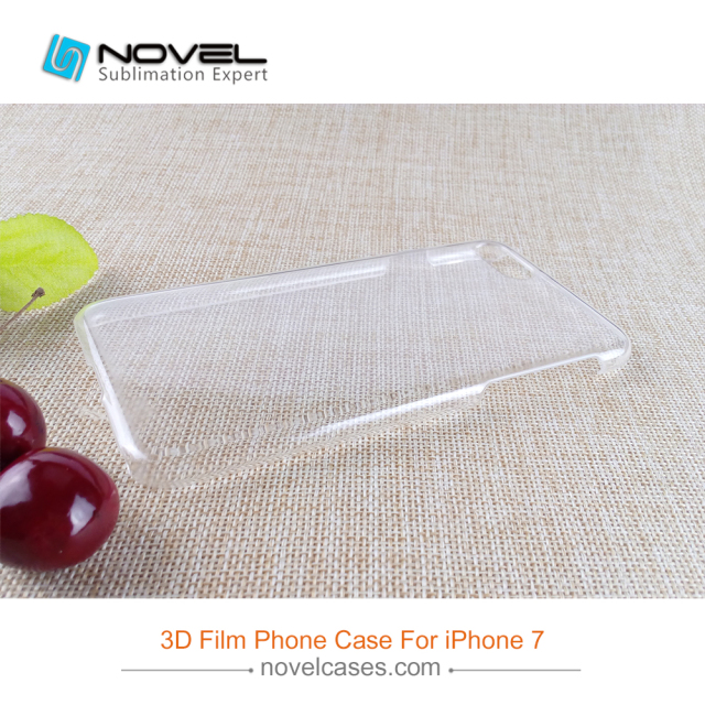 New Blank Sublimation 3D Clear Film PolyGlass Case For iPhone 8(Compatible iPhone 7)