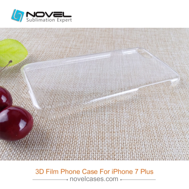 New Sublimation Clear 3D Film Polyglass Case For iPhone 8 Plus(Compatible iPhone 7+)