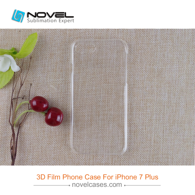 New Sublimation Clear 3D Film Polyglass Case For iPhone 8 Plus(Compatible iPhone 7+)