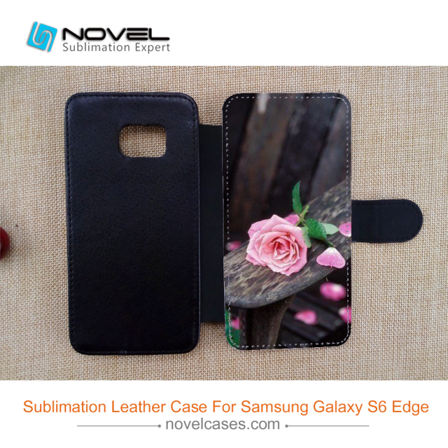 For Galaxy S6 Edge Sublimation Phone Wallet,PU Leather Phone Case