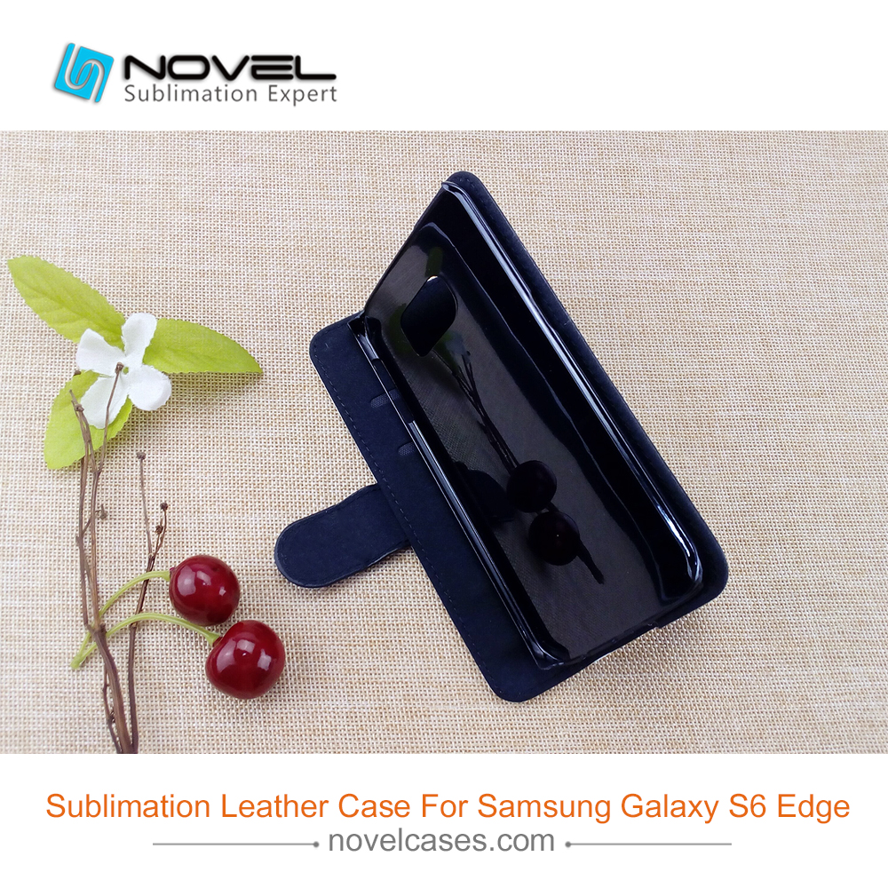 For Galaxy S6 Edge Sublimation Phone Wallet,PU Leather Phone Case