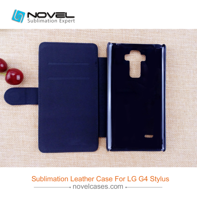 Custom Phone Wallet Blank Sublimation Folded PU Leather Case For LG G4 Stylus