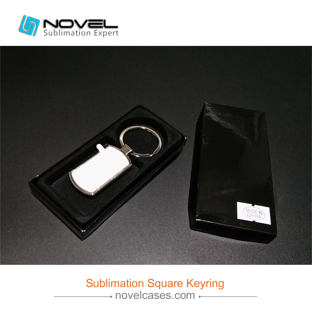 custom design sublimation keychain, Rectangle shape Keyring