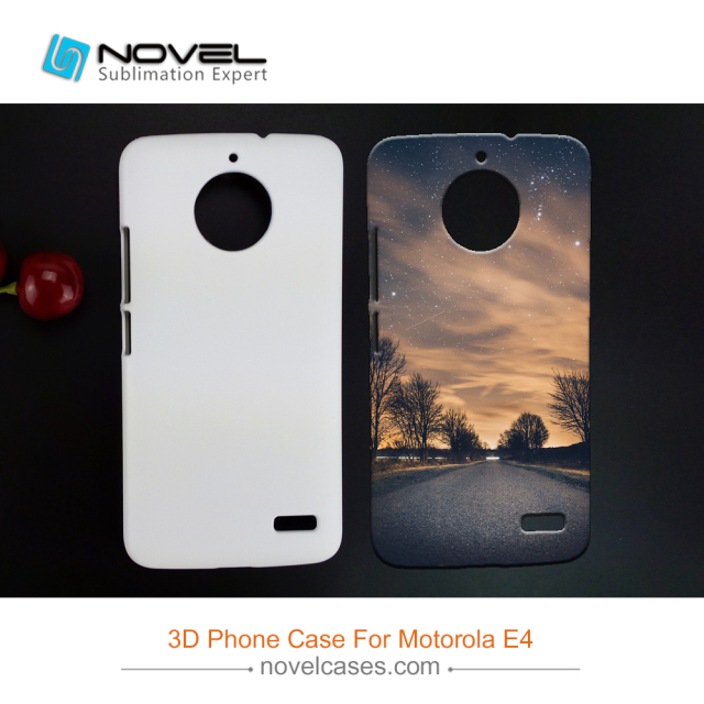 3D Plastic Sublimation new mobile phone cover for Moto E4 , DIY Phone case