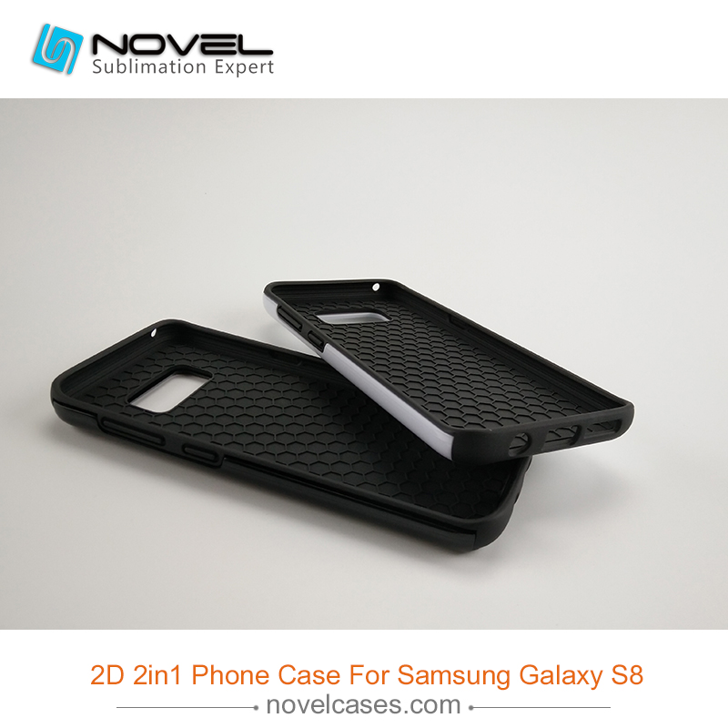 For Galaxy S8 2D Blank Sublimation Heavy Duty 2IN1 Cover