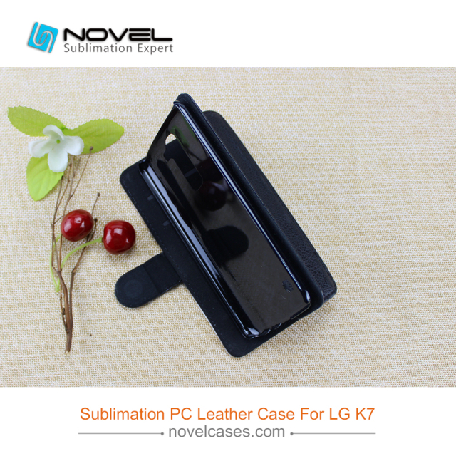 Sublimation Blank PU Leather Flip Cover For LG K7