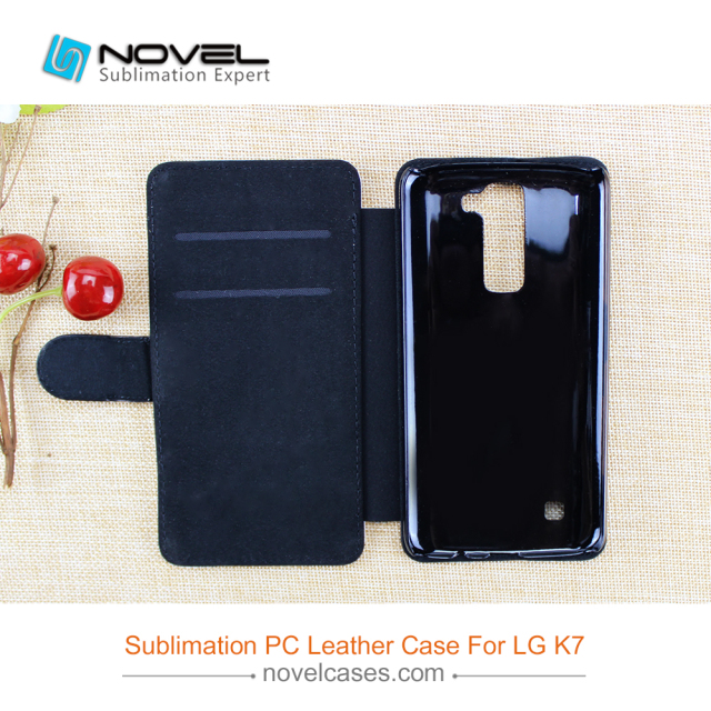 Sublimation Blank PU Leather Flip Cover For LG K7