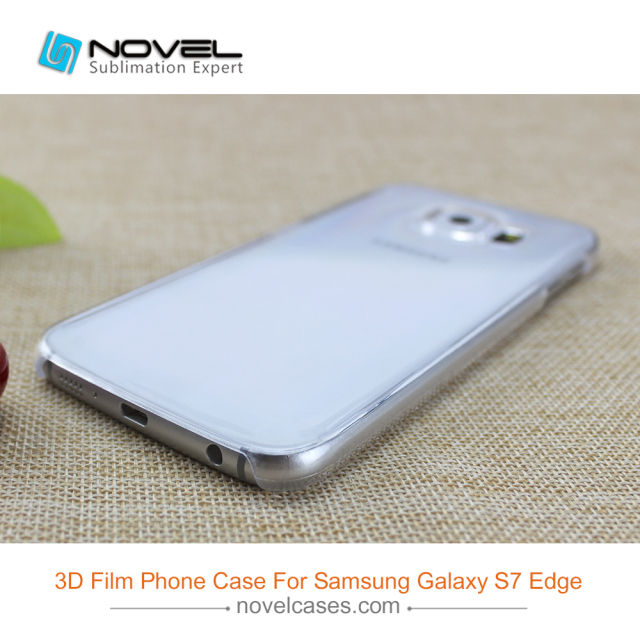 Personalized Sublimation 3D Clear Film Polyglass Case For Galaxy S7 Edge