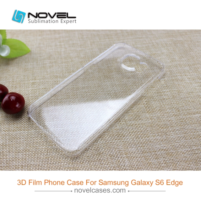 DIY Custom Sublimation 3D Clear Film Polyglass Case For Galaxy S6 Edge