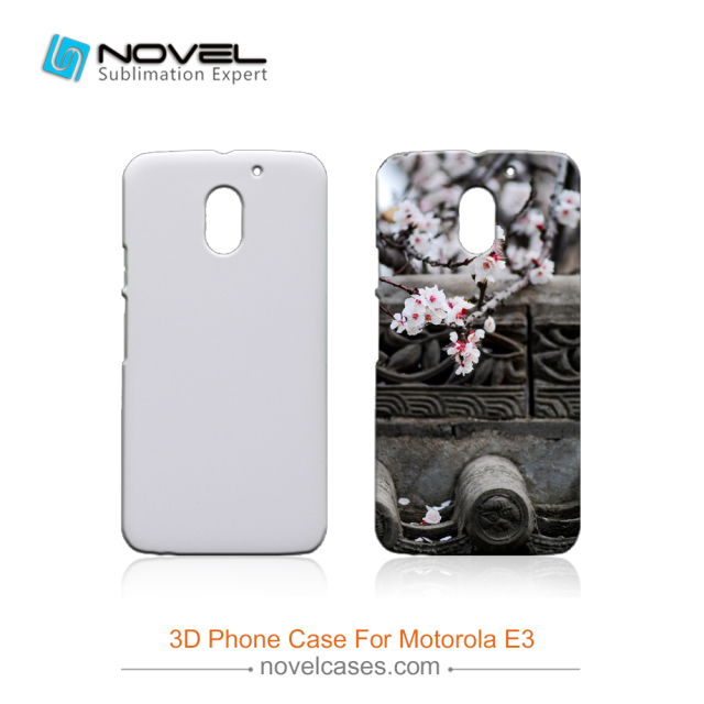 Custom Sublimation Blank 3D Plastic Phone Cover For Moto E3