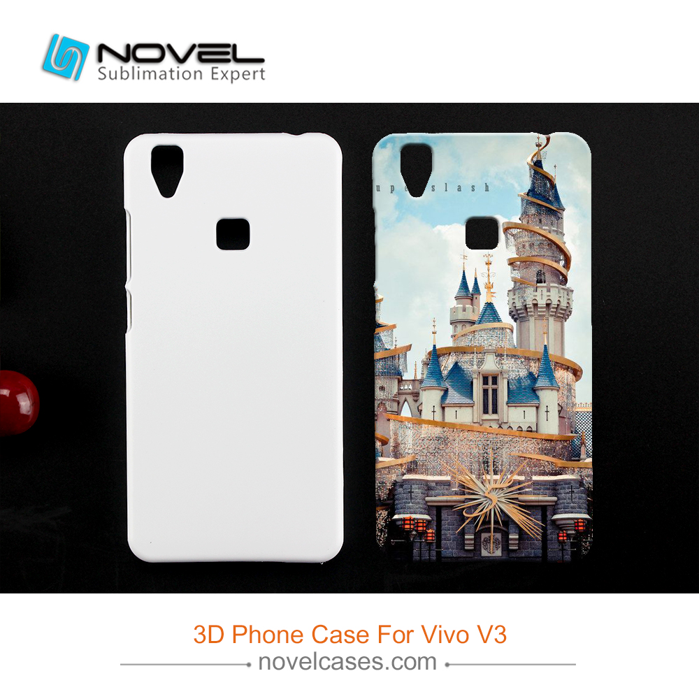 For Vivo V3/Y53 Sublimation Blank 3D Plastic Mobile Phone Case